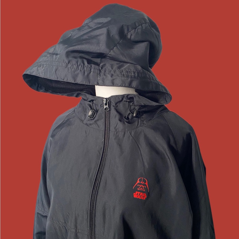 Disney Parks Star Wars Darth Vader Rain Jacket / Zip Up / Windbreaker Size Large